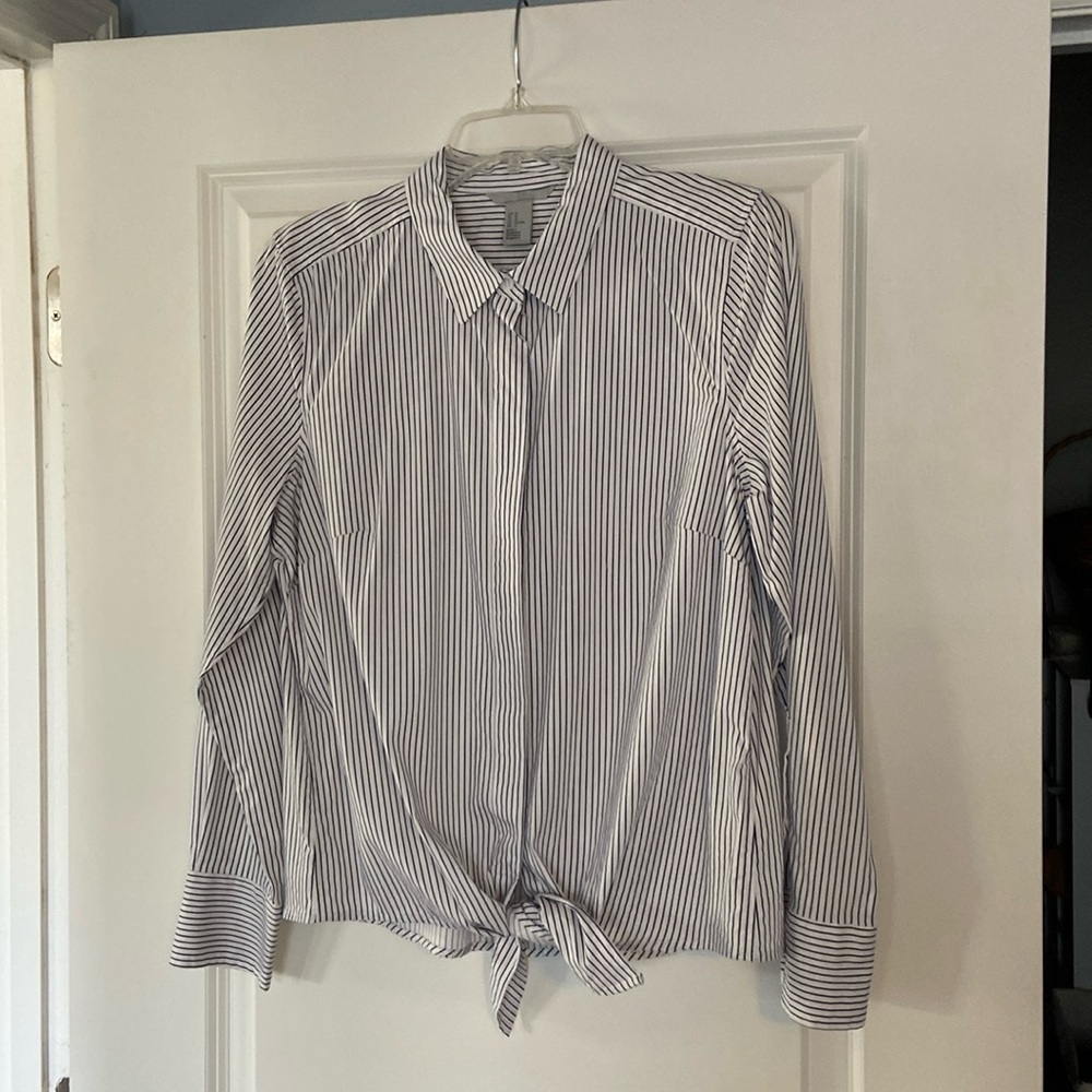 Women’s blouse, navy striped